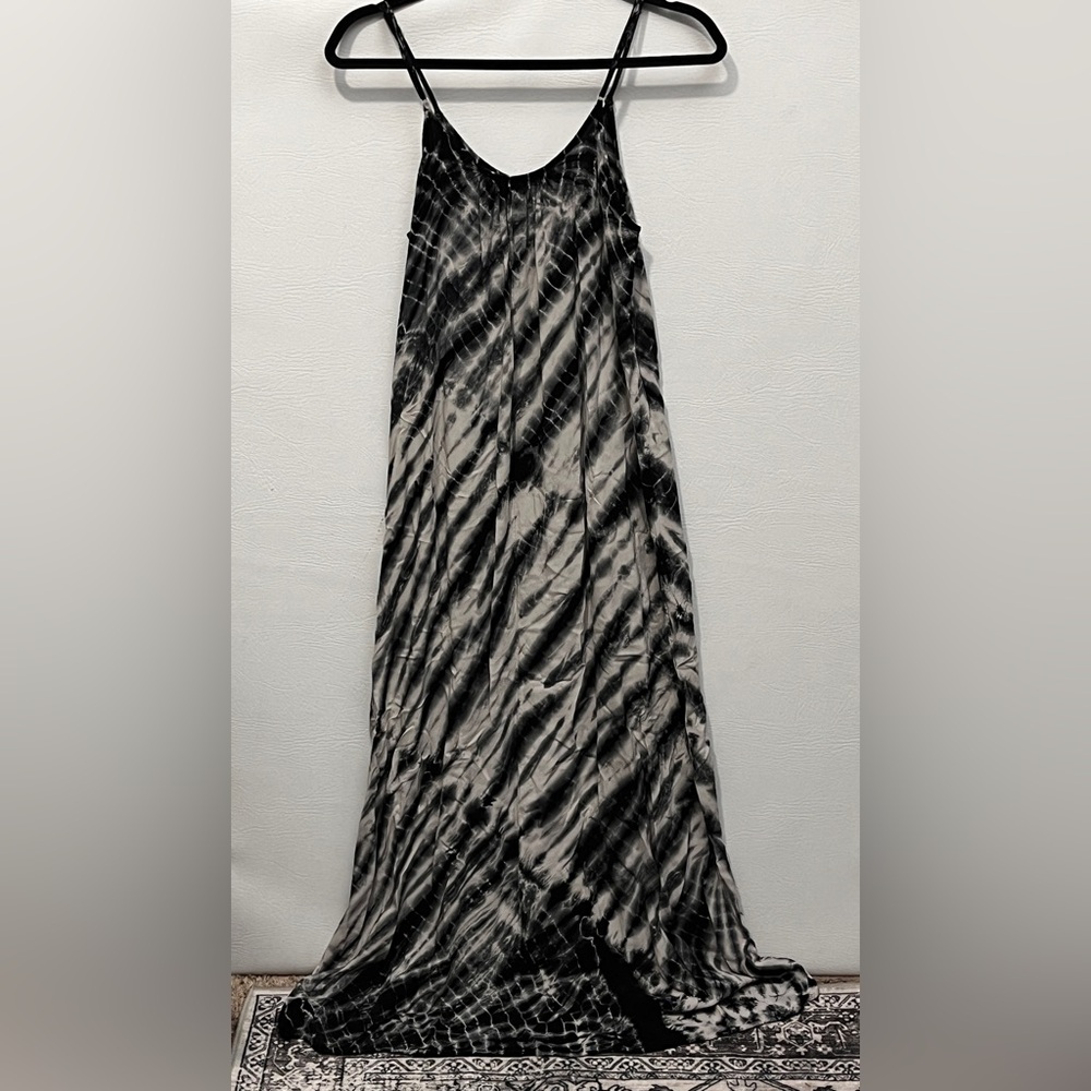 Mono B Black and White Tie Dye Maxi Dress Small - Picture 2 of 7
